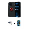 MARSİLYAN™- iPhone 13 Pro Max Kılıf Yankı Form Prime - Siyah 18D Cam Ekran Koruyucu + Pers Alüminyum Kamera Lens - LT