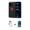 MARSİLYAN™- iPhone 13 Pro Max Kılıf Yankı Form Prime - Siyah 18D Cam Ekran Koruyucu + Shine Kamera Lens - GD