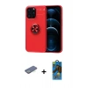 MARSİLYAN™- iPhone 13 Pro Max Kılıf Yankı Form Prime - Siyah 18D Cam Ekran Koruyucu + Renkli Kamera Lens Koruma Cam - YL