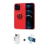 MARSİLYAN™- iPhone 13 Pro Max Kılıf Yankı Form Prime - Siyah 3D Antistatik Cam Ekran Koruyucu + Shine Kamera Lens - GD