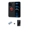 MARSİLYAN™- iPhone 13 Pro Max Kılıf Yankı Form Prime - Siyah 3D Antistatik Hayalet Cam Ekran Koruyucu + Shine Kamera Lens Koruma Cam - MI