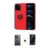 MARSİLYAN™- iPhone 13 Pro Max Kılıf Yankı Form Prime - Siyah 3D Antistatik Hayalet Cam Ekran Koruyucu + Neon Fosforlu Kamera Lens - YL