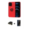 MARSİLYAN™- iPhone 13 Pro Max Kılıf Yankı Form Prime - Siyah 3D Antistatik Hayalet Cam Ekran Koruyucu + Raze Metal Kamera Lens - GD