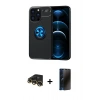 MARSİLYAN™- iPhone 13 Pro Max Kılıf Yankı Form Prime - Siyah 3D Antistatik Hayalet Cam Ekran Koruyucu + Raze Metal Kamera Lens - GD