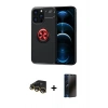 MARSİLYAN™- iPhone 13 Pro Max Kılıf Yankı Form Prime - Siyah 3D Antistatik Hayalet Cam Ekran Koruyucu + Raze Metal Kamera Lens - GD