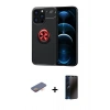 MARSİLYAN™- iPhone 13 Pro Max Kılıf Yankı Form Prime - Siyah 3D Antistatik Hayalet Cam Ekran Koruyucu + Renkli Kamera Lens Koruma Cam - TU