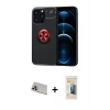 MARSİLYAN™- iPhone 13 Pro Max Kılıf Yankı Form Prime - Siyah 6D Mat Seramik Hayalet Nano Ekran Koruyucu + Rainbow Kamera Lens Koruma Cam - MR