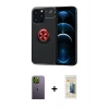 MARSİLYAN™- iPhone 13 Pro Max Kılıf Yankı Form Prime - Siyah 6D Mat Seramik Hayalet Nano Ekran Koruyucu + Neon Fosforlu Kamera Lens - YL