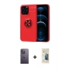 MARSİLYAN™- iPhone 13 Pro Max Kılıf Yankı Form Prime - Siyah 6D Mat Seramik Hayalet Nano Ekran Koruyucu + Neon Fosforlu Kamera Lens - BZ