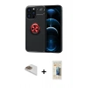 MARSİLYAN™- iPhone 13 Pro Max Kılıf Yankı Form Prime - Siyah 6D Mat Seramik Hayalet Nano Ekran Koruyucu + Pers Alüminyum Kamera Lens - GD