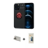 MARSİLYAN™- iPhone 13 Pro Max Kılıf Yankı Form Prime - Siyah 6D Mat Seramik Hayalet Nano Ekran Koruyucu + Rainbow Kamera Lens Koruma Cam - REGD