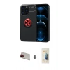 MARSİLYAN™- iPhone 13 Pro Max Kılıf Yankı Form Prime - Siyah 6D Mat Seramik Hayalet Nano Ekran Koruyucu + Rainbow Kamera Lens Koruma Cam - KI
