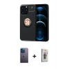 MARSİLYAN™- iPhone 13 Pro Max Kılıf Yankı Form Prime - Siyah Bilvis 3D Cam Ekran Koruyucu + Neon Fosforlu Kamera Lens - MI