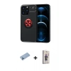 MARSİLYAN™- iPhone 13 Pro Max Kılıf Yankı Form Prime - Siyah Bilvis 3D Cam Ekran Koruyucu + Mavi Shine Kamera Lens Koruma Cam
