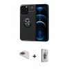 MARSİLYAN™- iPhone 13 Pro Max Kılıf Yankı Form Prime - Siyah Bilvis 3D Cam Ekran Koruyucu + Pers Alüminyum Kamera Lens - GI