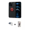MARSİLYAN™- iPhone 13 Pro Max Kılıf Yankı Form Prime - Siyah Bilvis 3D Cam Ekran Koruyucu + Pers Alüminyum Kamera Lens - LT