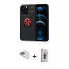 MARSİLYAN™- iPhone 13 Pro Max Kılıf Yankı Form Prime - Siyah Bilvis 3D Cam Ekran Koruyucu + Pers Alüminyum Kamera Lens - SABE