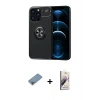 MARSİLYAN™- iPhone 13 Pro Max Kılıf Yankı Form Prime - Siyah Bilvis 3D Mat Cam Ekran Koruyucu + Shine Kamera Lens Koruma Cam - GI