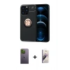 MARSİLYAN™- iPhone 13 Pro Max Kılıf Yankı Form Prime - Siyah Bilvis 3D Mat Cam Ekran Koruyucu + Neon Fosforlu Kamera Lens - YL