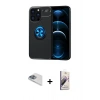 MARSİLYAN™- iPhone 13 Pro Max Kılıf Yankı Form Prime - Siyah Bilvis 3D Mat Cam Ekran Koruyucu + Pers Alüminyum Kamera Lens - SABE
