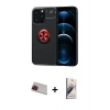 MARSİLYAN™- iPhone 13 Pro Max Kılıf Yankı Form Prime - Siyah Bilvis 3D Mat Cam Ekran Koruyucu + Rainbow Kamera Lens Koruma Cam - KI