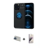 MARSİLYAN™- iPhone 13 Pro Max Kılıf Yankı Form Prime - Siyah Bilvis 3D Mat Cam Ekran Koruyucu + Rainbow Kamera Lens Koruma Cam - MI