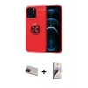 MARSİLYAN™- iPhone 13 Pro Max Kılıf Yankı Form Prime - Siyah Bilvis 3D Mat Cam Ekran Koruyucu + Rainbow Kamera Lens Koruma Cam - KI