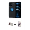 MARSİLYAN™- iPhone 13 Pro Max Kılıf Yankı Form Prime - Siyah Bilvis 3D Mat Cam Ekran Koruyucu + Rainbow Kamera Lens Koruma Cam - KI