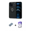 MARSİLYAN™- iPhone 13 Pro Max Kılıf Yankı Form Prime - Siyah Bilvis 5in1 3D Magic Cam Ekran Koruyucu + Shine Kamera Lens Koruma Cam - GI