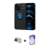 MARSİLYAN™- iPhone 13 Pro Max Kılıf Yankı Form Prime - Siyah Bilvis 5in1 3D Magic Cam Ekran Koruyucu + Rainbow Kamera Lens Koruma Cam - KI