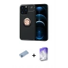 MARSİLYAN™- iPhone 13 Pro Max Kılıf Yankı Form Prime - Siyah Bilvis 5in1 3D Magic Cam Ekran Koruyucu + Shine Kamera Lens Koruma Cam - MI