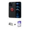 MARSİLYAN™- iPhone 13 Pro Max Kılıf Yankı Form Prime - Siyah Bilvis 5in1 3D Magic Cam Ekran Koruyucu + Rainbow Kamera Lens Koruma Cam - MR