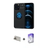 MARSİLYAN™- iPhone 13 Pro Max Kılıf Yankı Form Prime - Siyah Bilvis 5in1 3D Magic Cam Ekran Koruyucu + Rainbow Kamera Lens Koruma Cam - REGD