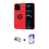 MARSİLYAN™- iPhone 13 Pro Max Kılıf Yankı Form Prime - Siyah Bilvis 5in1 3D Magic Cam Ekran Koruyucu + Rainbow Kamera Lens Koruma Cam - REGD