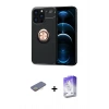 MARSİLYAN™- iPhone 13 Pro Max Kılıf Yankı Form Prime - Siyah Bilvis 5in1 3D Magic Cam Ekran Koruyucu + Renkli Kamera Lens Koruma Cam - SI