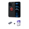 MARSİLYAN™- iPhone 13 Pro Max Kılıf Yankı Form Prime - Siyah Bilvis 5in1 3D Magic Cam Ekran Koruyucu + Renkli Kamera Lens Koruma Cam - PE