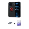 MARSİLYAN™- iPhone 13 Pro Max Kılıf Yankı Form Prime - Siyah Bilvis 5in1 5D Magic Hayalet Cam Ekran Koruyucu + Sarı Renkli Kamera Lens Koruma Cam