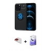 MARSİLYAN™- iPhone 13 Pro Max Kılıf Yankı Form Prime - Siyah Bilvis 5in1 5D Magic Hayalet Cam Ekran Koruyucu + Pers Alüminyum Kamera Lens - KI