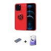 MARSİLYAN™- iPhone 13 Pro Max Kılıf Yankı Form Prime - Siyah Bilvis 5in1 5D Magic Hayalet Cam Ekran Koruyucu + Yeşil Renkli Kamera Lens Koruma Cam