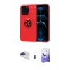 MARSİLYAN™- iPhone 13 Pro Max Kılıf Yankı Form Prime - Siyah Bilvis 5in1 5D Magic Hayalet Cam Ekran Koruyucu + Pers Alüminyum Kamera Lens - LT