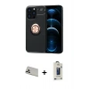 MARSİLYAN™- iPhone 13 Pro Max Kılıf Yankı Form Prime - Siyah Bilvis Hayalet Cam Ekran Koruyucu + Rainbow Kamera Lens Koruma Cam - BZ