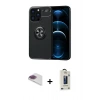 MARSİLYAN™- iPhone 13 Pro Max Kılıf Yankı Form Prime - Siyah Bilvis Hayalet Cam Ekran Koruyucu + Pers Alüminyum Kamera Lens - GI