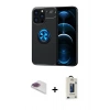 MARSİLYAN™- iPhone 13 Pro Max Kılıf Yankı Form Prime - Siyah Bilvis Hayalet Cam Ekran Koruyucu + Pers Alüminyum Kamera Lens - GI