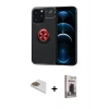 MARSİLYAN™- iPhone 13 Pro Max Kılıf Yankı Form Prime - Siyah Bilvis Hayalet Cam Ekran Koruyucu + Pers Alüminyum Kamera Lens - GD