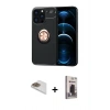 MARSİLYAN™- iPhone 13 Pro Max Kılıf Yankı Form Prime - Siyah Bilvis Hayalet Cam Ekran Koruyucu + Pers Alüminyum Kamera Lens - GD