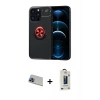 MARSİLYAN™- iPhone 13 Pro Max Kılıf Yankı Form Prime - Siyah Bilvis Hayalet Cam Ekran Koruyucu + Rainbow Kamera Lens Koruma Cam - MI