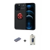 MARSİLYAN™- iPhone 13 Pro Max Kılıf Yankı Form Prime - Siyah Bilvis Hayalet Cam Ekran Koruyucu + Renkli Kamera Lens Koruma Cam - MI