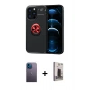 MARSİLYAN™- iPhone 13 Pro Max Kılıf Yankı Form Prime - Siyah Bilvis Hayalet Cam Ekran Koruyucu + Neon Fosforlu Kamera Lens - MI