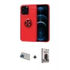 MARSİLYAN™- iPhone 13 Pro Max Kılıf Yankı Form Prime - Siyah Bilvis Hayalet Cam Ekran Koruyucu + Rainbow Kamera Lens Koruma Cam - MI
