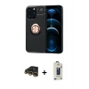 MARSİLYAN™- iPhone 13 Pro Max Kılıf Yankı Form Prime - Siyah Bilvis Hayalet Cam Ekran Koruyucu + Raze Metal Kamera Lens - GD